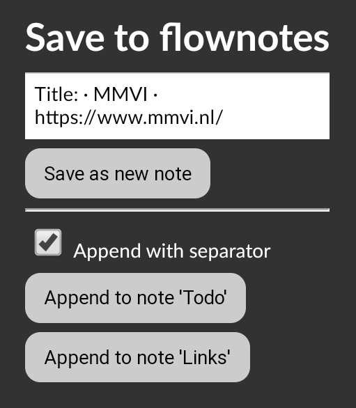 Use the Share function of your mobile device to quickly add content from other apps